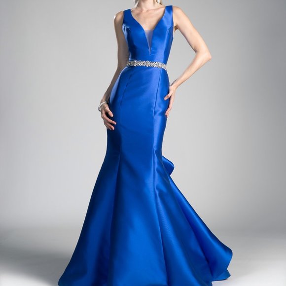 Illusion V-Neck Mermaid Prom Dress CDCR807